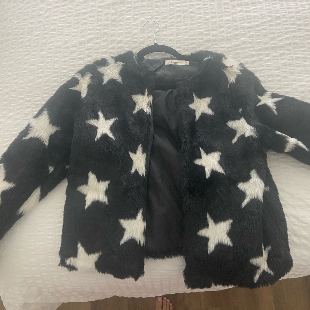 Faux fur star jacket